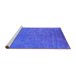 Sideview of Machine Washable Oriental Purple Industrial Area Rugs, wshurb2148pur