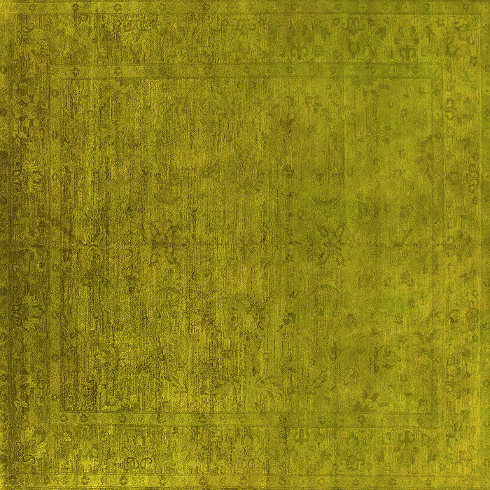 Square Oriental Yellow Industrial Rug, urb2148yw