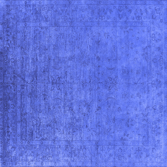 Square Oriental Blue Industrial Rug, urb2148blu