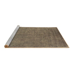 Sideview of Machine Washable Oriental Brown Industrial Rug, wshurb2148brn