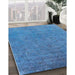 Machine Washable Industrial Modern Blue Rug in a Family Room, wshurb2148