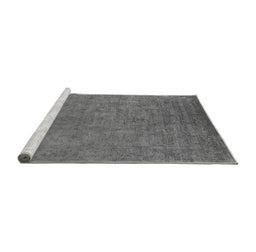 Sideview of Machine Washable Oriental Gray Industrial Rug, wshurb2148gry
