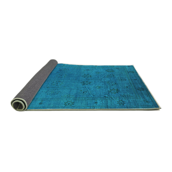 Sideview of Oriental Turquoise Industrial Rug, urb2149turq