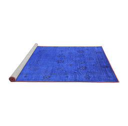 Sideview of Machine Washable Oriental Purple Industrial Area Rugs, wshurb2149pur