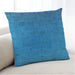 Lifestyle Image of Mid-Century Modern Urban Square Deep Sky Blue Throw Pillow, 18 inch by 18 inch, pwurb2149