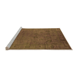 Sideview of Machine Washable Oriental Orange Industrial Area Rugs, wshurb2149org
