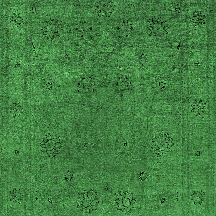 Oriental Emerald Green Industrial Rug, urb2149emgrn