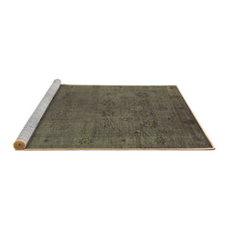 Sideview of Machine Washable Oriental Brown Industrial Rug, wshurb2149brn