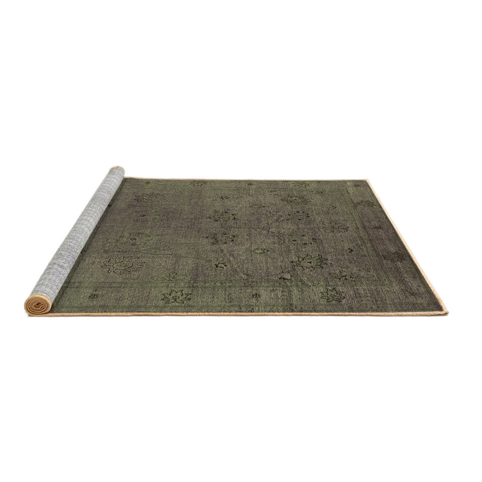 Sideview of Machine Washable Oriental Brown Industrial Rug, wshurb2149brn