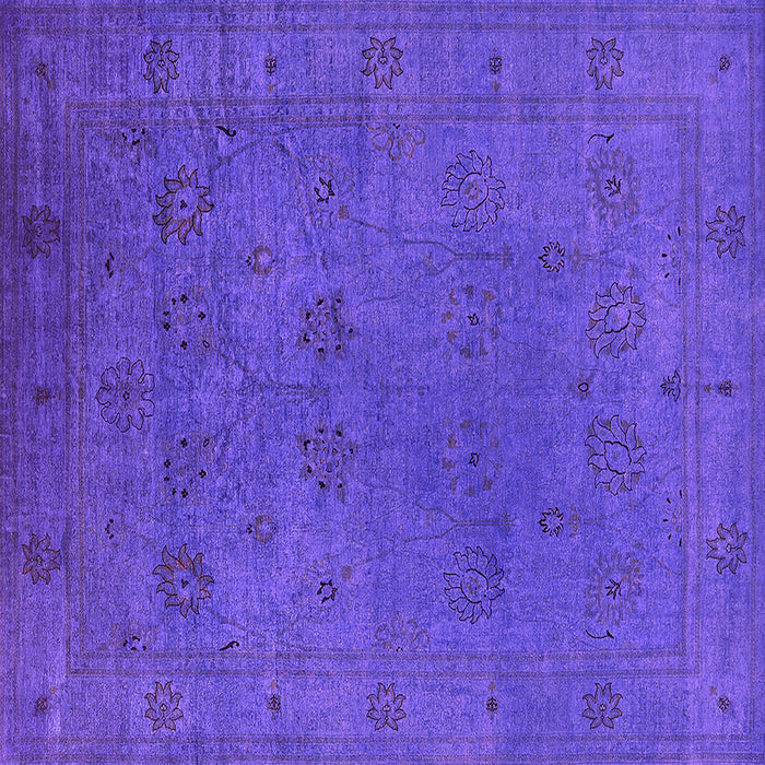 Square Machine Washable Oriental Pink Industrial Rug, wshurb2149pnk