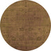 Round Oriental Orange Industrial Rug, urb2149org