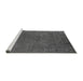 Sideview of Machine Washable Oriental Gray Industrial Rug, wshurb2149gry