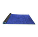 Sideview of Oriental Blue Industrial Rug, urb2149blu