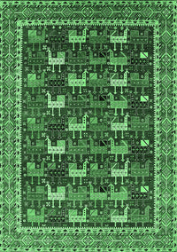 Oriental Emerald Green Industrial Rug, urb2150emgrn