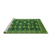 Sideview of Machine Washable Oriental Green Industrial Area Rugs, wshurb2150grn