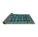 Sideview of Oriental Turquoise Industrial Rug, urb2150turq