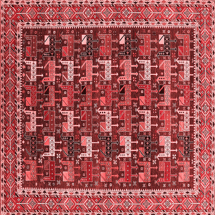 Machine Washable Oriental Red Industrial Rug, wshurb2150red