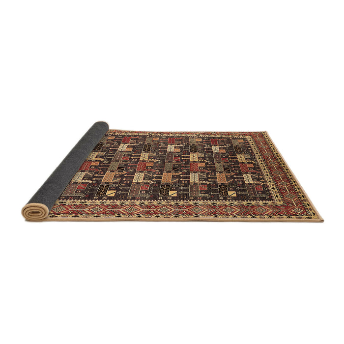 Sideview of Oriental Brown Industrial Rug, urb2150brn