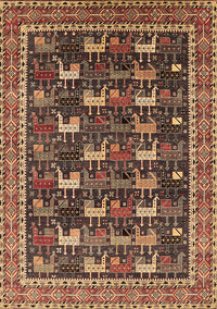 Oriental Brown Industrial Rug, urb2150brn