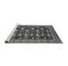 Sideview of Machine Washable Oriental Gray Industrial Rug, wshurb2150gry