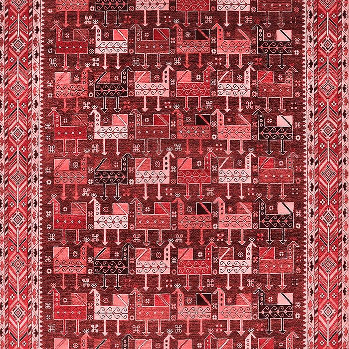 Machine Washable Oriental Red Industrial Rug, wshurb2150red