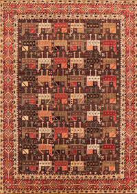 Oriental Orange Industrial Rug, urb2150org