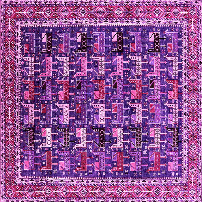 Square Oriental Pink Industrial Rug, urb2150pnk