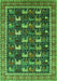 Machine Washable Oriental Green Industrial Area Rugs, wshurb2150grn