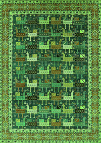 Oriental Green Industrial Rug, urb2150grn