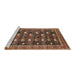 Sideview of Machine Washable Oriental Brown Industrial Rug, wshurb2150brn