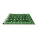 Sideview of Machine Washable Oriental Emerald Green Industrial Area Rugs, wshurb2150emgrn