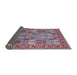 Sideview of Mid-Century Modern Dark Raspberry Purple Oriental Rug, urb2151