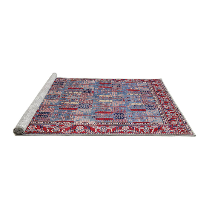 Sideview of Machine Washable Industrial Modern Dark Raspberry Purple Rug, wshurb2151
