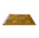 Sideview of Machine Washable Oriental Yellow Industrial Rug, wshurb2151yw