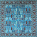 Square Oriental Light Blue Industrial Rug, urb2151lblu