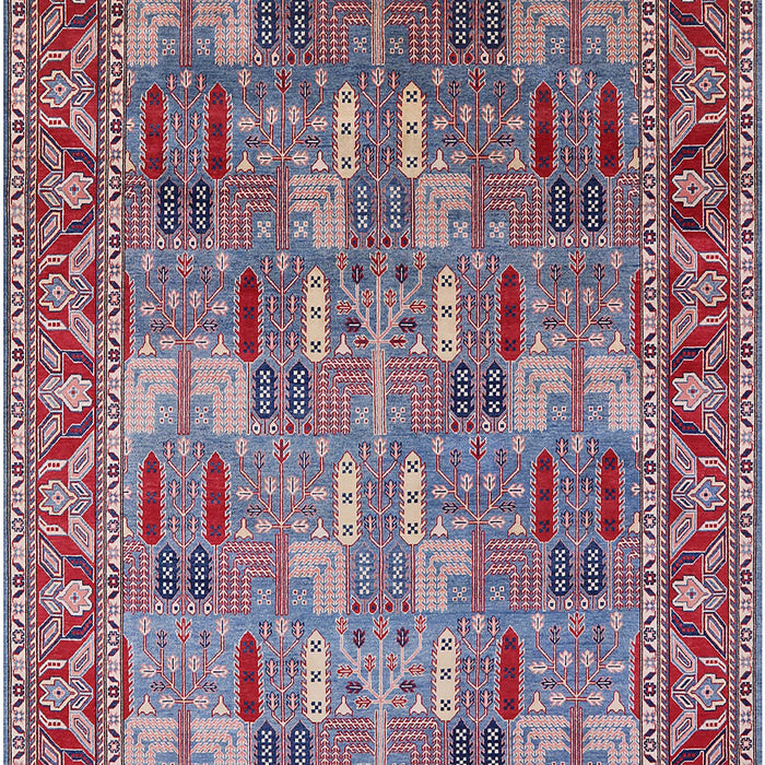 Mid-Century Modern Dark Raspberry Purple Oriental Rug, urb2151