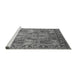 Sideview of Machine Washable Oriental Gray Industrial Rug, wshurb2151gry