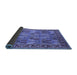 Sideview of Oriental Blue Industrial Rug, urb2151blu