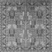 Square Machine Washable Oriental Gray Industrial Rug, wshurb2151gry