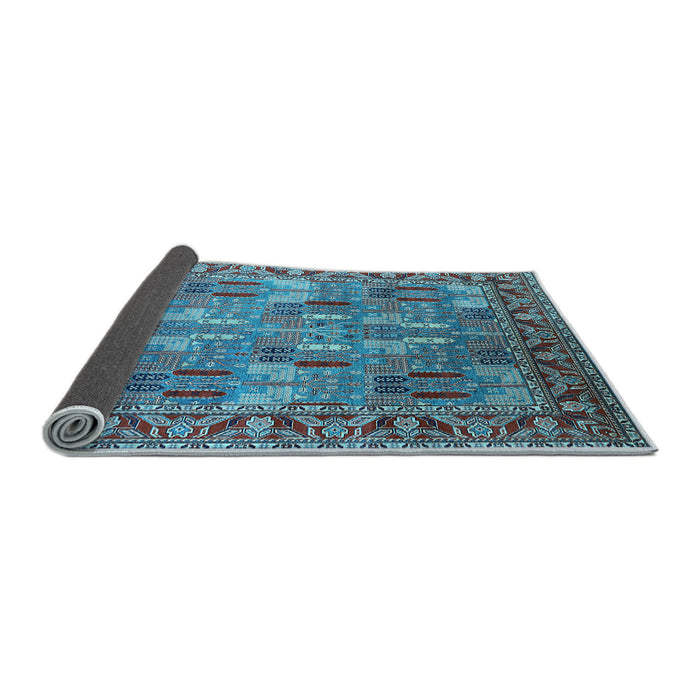 Sideview of Oriental Light Blue Industrial Rug, urb2151lblu