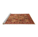 Sideview of Machine Washable Oriental Orange Industrial Area Rugs, wshurb2151org