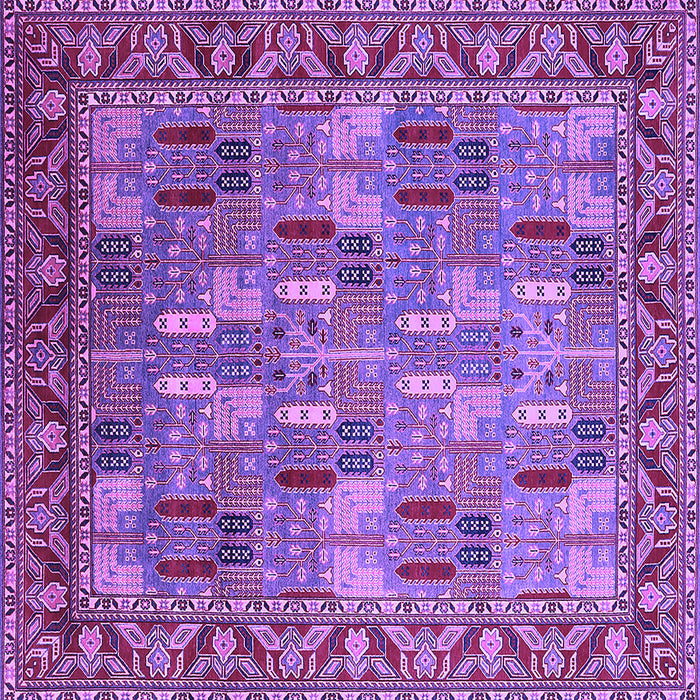 Square Oriental Purple Industrial Rug, urb2151pur