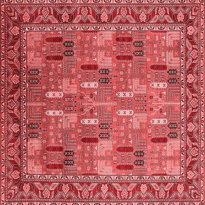 Machine Washable Oriental Red Industrial Rug, wshurb2151red