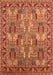 Machine Washable Oriental Orange Industrial Area Rugs, wshurb2151org