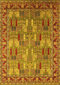 Oriental Yellow Industrial Rug, urb2151yw