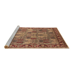 Sideview of Machine Washable Oriental Brown Industrial Rug, wshurb2151brn