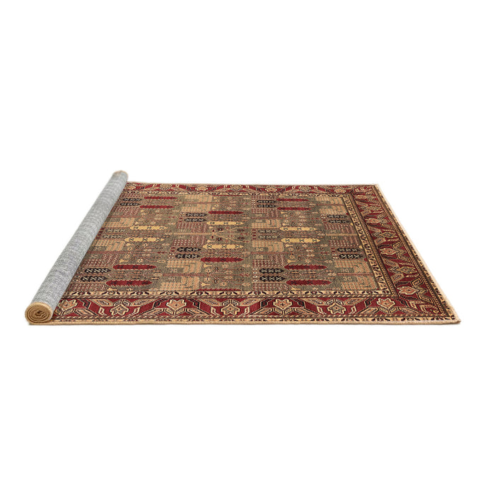 Sideview of Machine Washable Oriental Brown Industrial Rug, wshurb2151brn