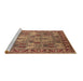 Sideview of Machine Washable Oriental Brown Industrial Rug, wshurb2151brn