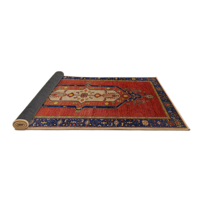 Sideview of Mid-Century Modern Red Oriental Rug, urb2152