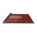 Sideview of Mid-Century Modern Red Oriental Rug, urb2152